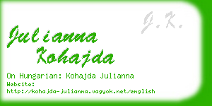 julianna kohajda business card